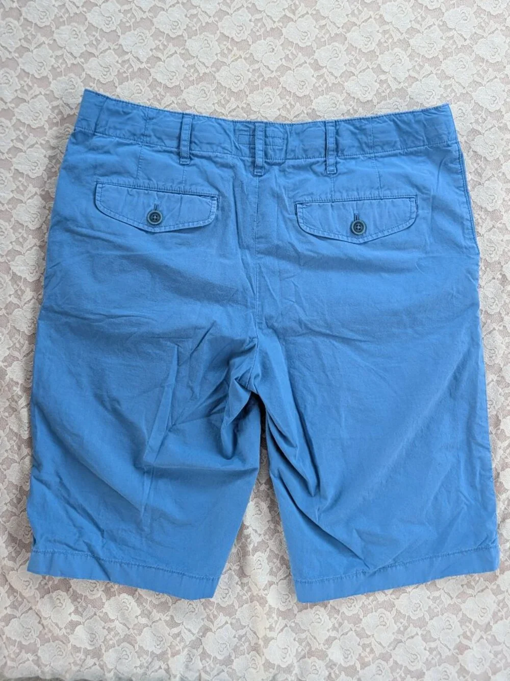 Burberry children blue bermuda shorts with pockets adjustable waist size 14y GUC